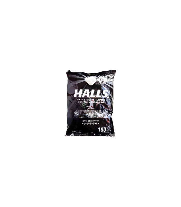 HALLS NEGRO BOLSA 100UND