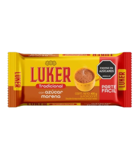 CHOCOLATE LUKER CON AZUCAR MORENA